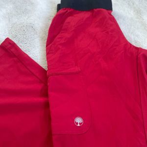 Healing Hands Red Wide Leg Pants